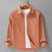Fresh Long Sleeved Shirt For Men, Fashionable And Versatile, Casual And Artistic Loose Top For Men_viptrois.com