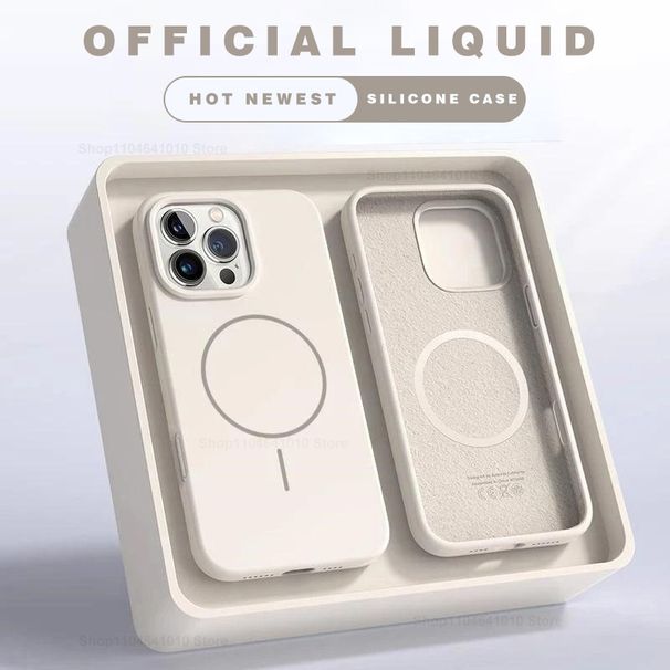 Magnetic Case For IPhone 15 14 16 Plus 11 12 13 17 Pro Max Shockproof Silicone Cover Mag Safe Wireless Charge Phone Cases_viptrois.com