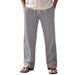 Men's Clothing Linen Breathable Wide Leg Pants For Men In Summer And Autumn Thin Loose Sports Loose Straight Casual Trousers For Men_viptrois.com