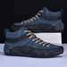 Medium Leather Boots Men's Large Size Warm Men's Boots Casual Martin Boots_viptrois.com