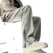 Side Zipper Micro Flared Jeans For Men's Spring And Autumn Retro Washed Straight Leg Pants_viptrois.com