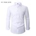 Stretch Comfort Men's Dress Shirt - Business Casual Long Sleeve Shirt For Plus Size & Regular Fit, Wrinkle-Resistant Polyester Fabric_viptrois.com