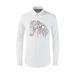 Men’s Printed Long-Sleeve Shirt – Fashion Cotton Blend, Slim Fit, Unique Trendy Style (White/Black/Navy/Color Blue)_viptrois.com