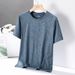 Men's Clothing T Shirt New Ice Silk Geometric Print Youth Casual Half Sleeve Quick Dry Fitness Clothing Men_viptrois.com