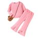Mother&Kids Fashion cute pink suit children's split pants bear bag set_viptrois.com