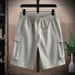 Men's Clothing Men's Orange Ice Silk Shorts Summer Thin Loose Fitting Quick Drying Casual Cargo Sports Shorts 5 6" Length_viptrois.com