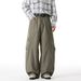 Men's Clothing Fashion Brand Retro Side Patch Pocket Design Workwear Casual Pants Men's Autumn Style Splicing Bar Loose Silhouette Scimitar Trousers_viptrois.com