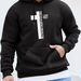 2025 Black And White Cross Pattern Print Sweater Men's Creative Graphic Design Hoodie Men's Micro-bend Hoodie_viptrois.com