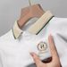 Men's Clothing Summer Men's Short Sleeved T Shirt High End Embroidered Polo Shirt Original Heavyweight Half Sleeved Top For Men_viptrois.com