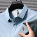 2025 New Summer New High-End Pure Polo Shirt Casual Comfortable Trendy Brand Embroidered Full Cotton Turn-Down Collar Men's_viptrois.com