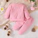 225 New Spring And Autumn Cross Border Baby Girl Round Neck Long Sleeve Top + Letter Printed Pants Two Piece Set In Stock_viptrois.com