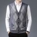 Men's Wool Blend V-Neck Sleeveless Vest - Stylish & Versatile Knit Cardigan For Casual & Smart Wear_viptrois.com