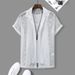 Men's Clothing Summer Foreign Trade Southeast Asia Men's Casual Loose Hollow Short Sleeved Shirt Hawaiian Suit_viptrois.com
