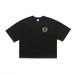 Autumn American Style Little Angel Surround Print Sleeve T-Shirt Unisex Loose Drop Shoulder Short Top_viptrois.com