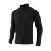 Men's Half-Zip Long Sleeve Thermal Shirt – Fleece-Lined, Soft & Warm For Outdoor & Casual Wear (Black, Beige, EU Sizing M-5XL)_viptrois.com