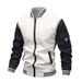 Men's Jacket Spring And Autumn Simple Fashion Casual Stand Collar Youth Patchwork Top Coat Trendy_viptrois.com
