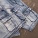 Men's Clothing Retro Old Tough Guy Style Multi Pocket Elastic Workwear Denim Shorts Men's Loose Straight Shorts_viptrois.com