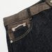 Patchwork Plaid Rolled Hem Denim Straight American Cleanfit Trendy Personality Loose Casual Long Pants For Men_viptrois.com