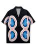 Men's Clothing European Size Trendy Brand Niche Korean Hip Hop Short Sleeved Printed Shirt Men's Beach Loose Casual Couple Shirt Women_viptrois.com