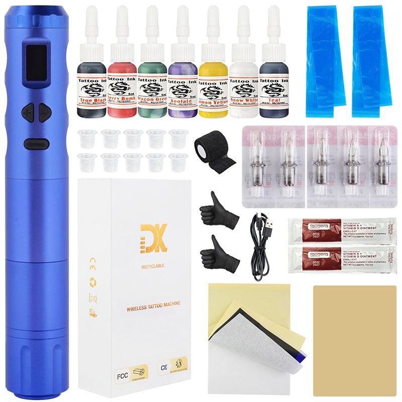 Wireless Motor Cut Line Fog Hine Tattoo Battery Pen Set Tattoo Tools_viptrois.com
