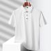 Men's Clothing Ice Silk Polo Shirt Thin Short Sleeved Lapel Quick Drying T Shirt_viptrois.com