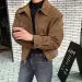 Trendy Vintage Versatile Cropped Lapel Jacket Zipper Up Casual Style Niche American Style Jacket For Men Fashionable Spring Autu_viptrois.com