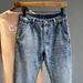 Men's Clothing Autumn And Winter New Men's Fashion Brand Retro Casual Loose Harem Tapered Daddy Non Stretch Denim Trousers_viptrois.com