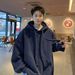 Autumn And Winter Men's Korean American Solid Color Heavy Hooded Sweater Men's Trendy Brand American Velvet Loose And Comfortable Sweater_viptrois.com
