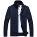 Pure Yiding Sen Autumn Winter Men's Thickened Business Casual Knitted Sweater Stand Collar Pure Cotton Jacket Factory Direct_viptrois.com