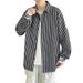 Men's Clothing Striped Long Sleeved Shirt Loose And Versatile Handsome Casual Shirt_viptrois.com