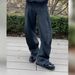 Men's Clothing High version yproject22aw black and gray twisted curved trousers loose drape mopping men and women casual trousers_viptrois.com