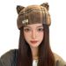 Sweet Cute Cat Ear Beret Korean Style Casual Versatile Windproof Octagonal Autumn Winter Fashion Warm Hat For Women_viptrois.com