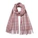 Scarf For Women Winter Student New Plaid Cashmere Warm Fringe Shawl Thickened Korean Fashion Neck Warmer_viptrois.com