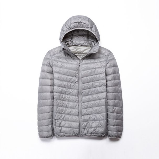 Autumn Winter New Men's Lightweight Hooded Jacket Warm Fashion Short Casual Portable Stand Collar Cotton Coat For Men_viptrois.com