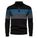 Pure European And American Cross-Border Autumn Winter New Open Chest Stand Collar Pullover Knitted Sweater Men's Khaki_viptrois.com