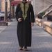 Men's Clothing Robe New Embroidery Casual Men's Muslim Long Sleeve_viptrois.com