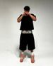 Men's Clothing Street Fashion Pattern Embroidery Double Waist Lace Casual Straight Pants Men's Sports Casual Trousers_viptrois.com