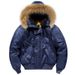 Men's Clothing Cotton And Thickened Autumn And Winter New Air Force Ma1 Pilot Jacket Detachable Fur Collar Cotton Coat Large Size Light Version Coat_viptrois.com