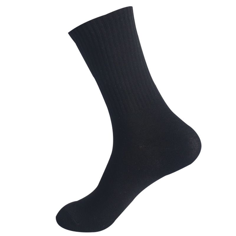 High-Elasticity Mid-Calf Socks – Unisex Cotton Running Socks For Men & Women (Solid Colors)_viptrois.com