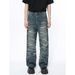Men's Clothing Spring New Products Retro Tie Dye Straight Loose Washed Jeans_viptrois.com