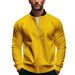 Men's Stand Collar Zipper Long Sleeve Baseball Jacket Style Twill Fabric Autumn New Fashion_viptrois.com