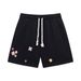 Men's Clothing Sports Shorts Women Summer Couple High Waist Loose Versatile Printed Daisy Beach Pants_viptrois.com