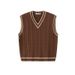 Men's Clothing College Style Neck Knitted Vest Men's Autumn And Winter American Retro Loose Sleeveless Sweater Vest Pullover Waistcoat Jacket_viptrois.com