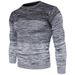 Pure Autumn Crew Neck Pullover Base Knitwear Korean Style Casual Men's Youth Long Sleeve Sweater_viptrois.com