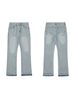 American Smoke Gray Fringed 507 Version Retro Y2k Street Casual Cement Gray Trousers Cleanfit Jeans_viptrois.com
