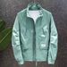 Men's Lightweight Polyester Jacket - Versatile 3-Season Stand Collar Coat, Breathable & Wrinkle-Free, Slim Fit_viptrois.com