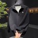 Men's Clothing Autumn Style, Simple, Loose, Versatile, Fashionable Men's Long Sleeved Crew Neck Hoodie_viptrois.com