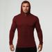 Pulse Cross-Border Men's Fitness Sports Long Sleeve Size Solid Color European And American Style Hooded Sweatshirt One Piece_viptrois.com