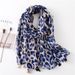 Leopard Print Cotton-Linen Scarf For Women - Fur-Edged Winter Shawl & Spring/Autumn Neck Warmer (Dual-Purpose, All-Match, Long Silk Blend)_viptrois.com