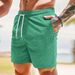 Men's Corduroy Casual Shorts – Breathable 5-Inch Inseam Elastic Waistband (S-2XL, Black/Beige/Army Green)_viptrois.com